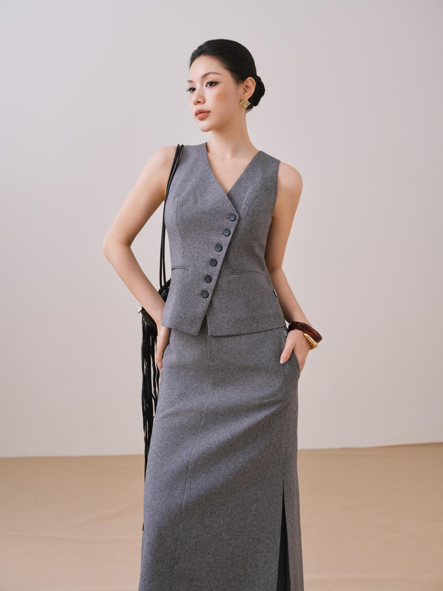 Áo gile vạt chéo_CV.2-1175